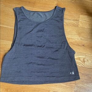 Vintage Under Armour Women's Dark Gray Tank Top